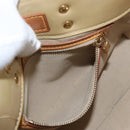 LOUIS VUITTON Monogram Vernis Reade PM Hand Bag Beige M91144 LV Auth ti3878-21