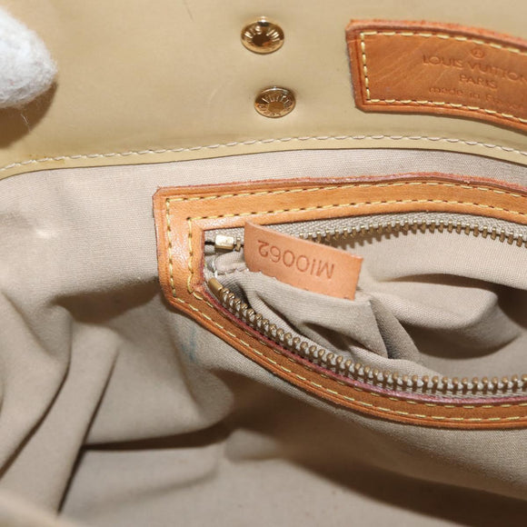 LOUIS VUITTON Monogram Vernis Reade PM Hand Bag Beige M91144 LV Auth ti3878