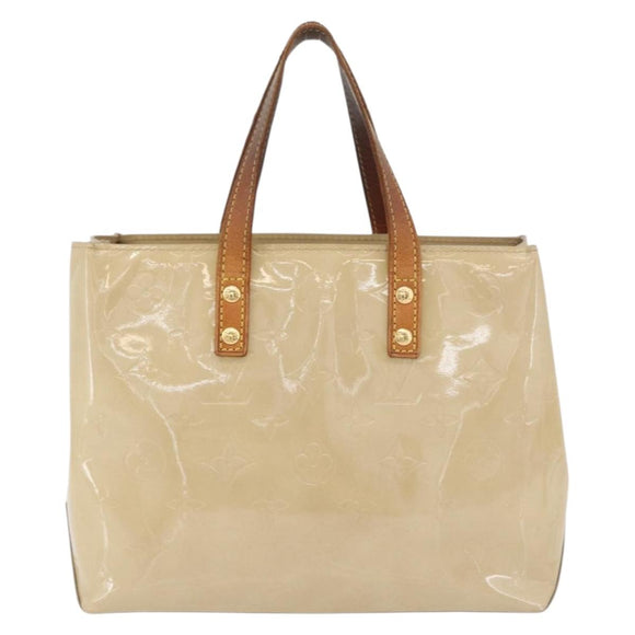 LOUIS VUITTON Monogram Vernis Reade PM Hand Bag Beige M91144 LV Auth ti3878