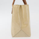 LOUIS VUITTON Monogram Vernis Reade PM Hand Bag Beige M91144 LV Auth ti3878-3
