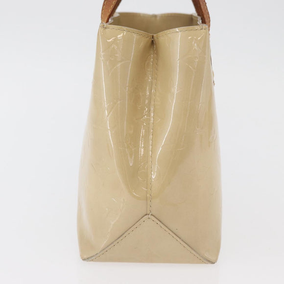 LOUIS VUITTON Monogram Vernis Reade PM Hand Bag Beige M91144 LV Auth ti3878