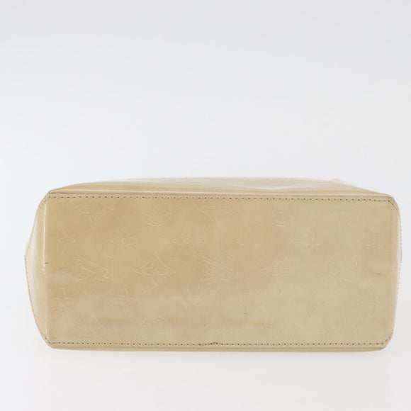LOUIS VUITTON Monogram Vernis Reade PM Hand Bag Beige M91144 LV Auth ti3878