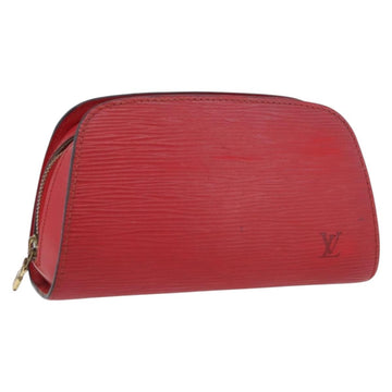 LOUIS VUITTON Epi Dauphine PM Pouch Castilian Red M48447 LV Auth ti3880