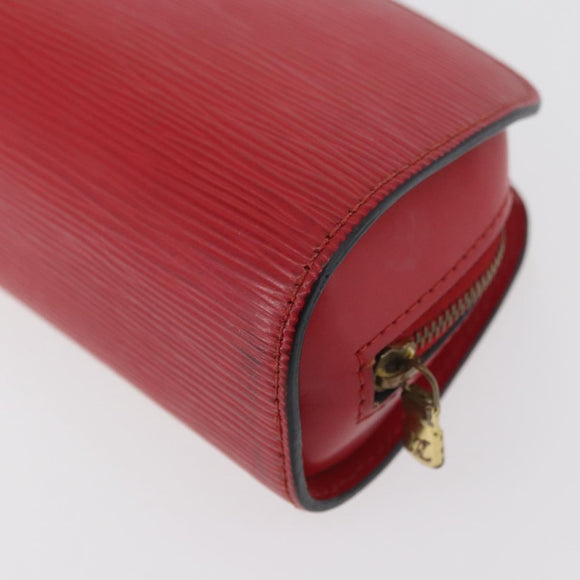 LOUIS VUITTON Epi Dauphine PM Pouch Castilian Red M48447 LV Auth ti3880
