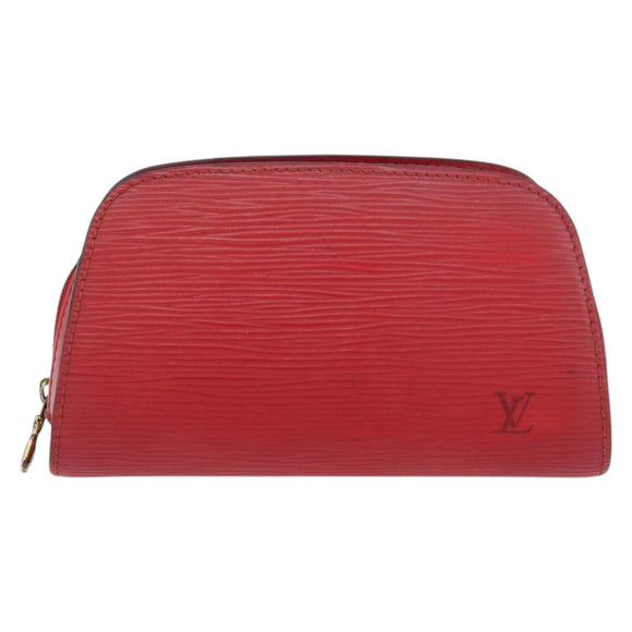 LOUIS VUITTON Epi Dauphine PM Pouch Castilian Red M48447 LV Auth ti3880