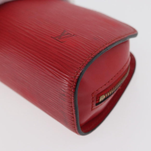 LOUIS VUITTON Epi Dauphine PM Pouch Castilian Red M48447 LV Auth ti3880