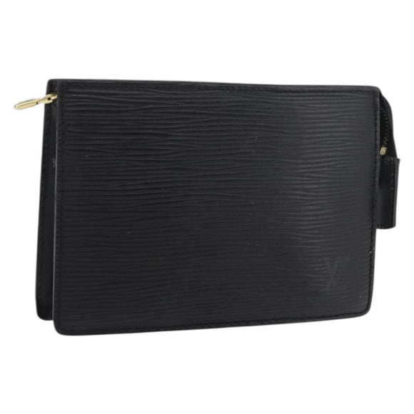 LOUIS VUITTON Epi Trousse 15 Pouch Black M48502 LV Auth ti3882
