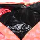 BOTTEGA VENETA Boston Bag PVC Canvas Red Gold Auth ti3886A-18