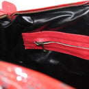BOTTEGA VENETA Boston Bag PVC Canvas Red Gold Auth ti3886A-20