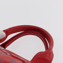BOTTEGA VENETA Boston Bag PVC Canvas Red Gold Auth ti3886A-8