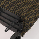 FENDI Zucca Canvas Carry Bag Black Brown Auth ti3887A-9