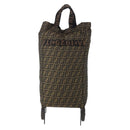 FENDI Zucca Canvas Carry Bag Black Brown Auth ti3887A-13