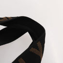 FENDI Zucca Canvas Carry Bag Black Brown Auth ti3887A-8