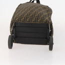 FENDI Zucca Canvas Carry Bag Black Brown Auth ti3887A-5