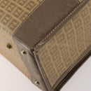 FENDI Zucchino Canvas Trunk PVC Beige Gold Auth ti3888A-16