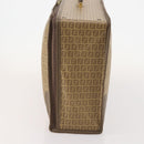 FENDI Zucchino Canvas Trunk PVC Beige Gold Auth ti3888A-3
