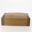FENDI Zucchino Canvas Trunk PVC Beige Gold Auth ti3888A-5