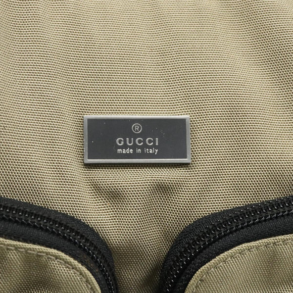 GUCCI Shoulder Bag Nylon Beige 001 3380 1705 Auth ti3889