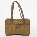 FENDI Zucchino Canvas Shoulder Bag Coated Canvas 3 Set Beige Brown Auth ti3891-15