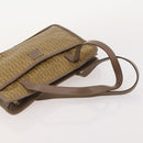 FENDI Zucchino Canvas Shoulder Bag Coated Canvas 3 Set Beige Brown Auth ti3891-18