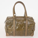FENDI Zucchino Canvas Shoulder Bag Coated Canvas 3 Set Beige Brown Auth ti3891-3
