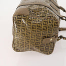 FENDI Zucchino Canvas Shoulder Bag Coated Canvas 3 Set Beige Brown Auth ti3891-4