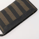 FENDI Pecan Canvas Hand Bag Nylon PVC 4 Set Brown Black Auth ti3892-17
