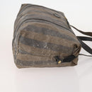 FENDI Pecan Canvas Hand Bag Nylon PVC 4 Set Brown Black Auth ti3892-4
