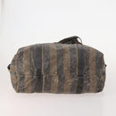 FENDI Pecan Canvas Hand Bag Nylon PVC 4 Set Brown Black Auth ti3892-6