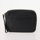 BURBERRY Nova Check Pouch Canvas Leather 3 Set Beige Black Auth ti3893-2