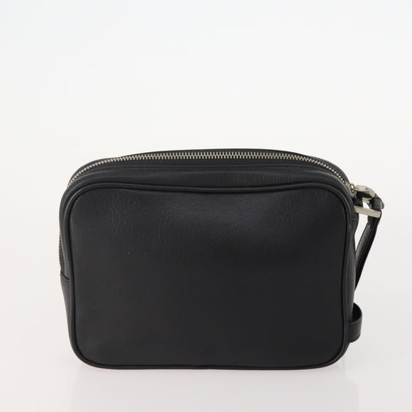BURBERRY Nova Check Pouch Canvas Leather 3 Set Beige Black Auth ti3893