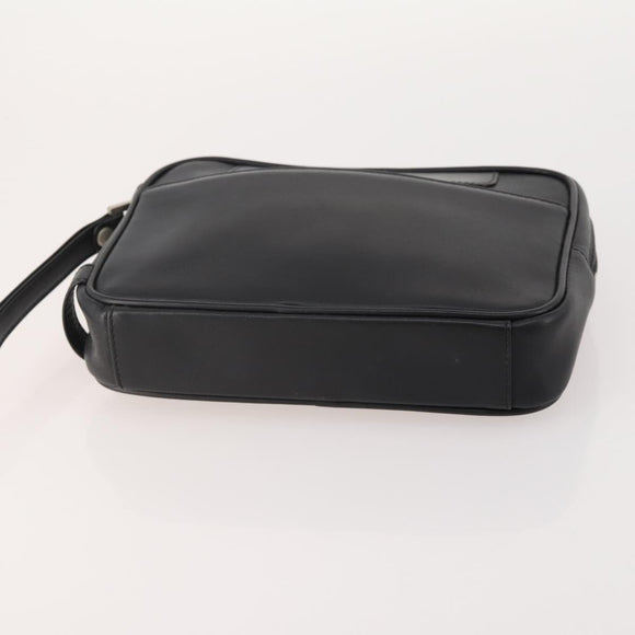 BURBERRY Nova Check Pouch Canvas Leather 3 Set Beige Black Auth ti3893