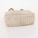 CHANEL New Travel Line Tote Bag Nylon 2 Set Beige CC Auth ti3894-15