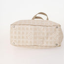 CHANEL New Travel Line Tote Bag Nylon 2 Set Beige CC Auth ti3894-7