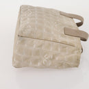 CHANEL New Travel Line Tote Bag Nylon 2 Set Beige CC Auth ti3895-12