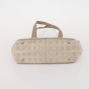 CHANEL New Travel Line Tote Bag Nylon 2 Set Beige CC Auth ti3895-15