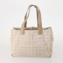 CHANEL New Travel Line Tote Bag Nylon 2 Set Beige CC Auth ti3895-3