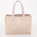 CHANEL New Travel Line Tote Bag Nylon 2 Set Pink Beige CC Auth ti3896-10