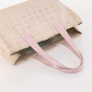 CHANEL New Travel Line Tote Bag Nylon 2 Set Pink Beige CC Auth ti3896-13
