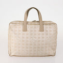 CHANEL New Travel Line Tote Bag Nylon 2 Set Pink Beige CC Auth ti3896-3