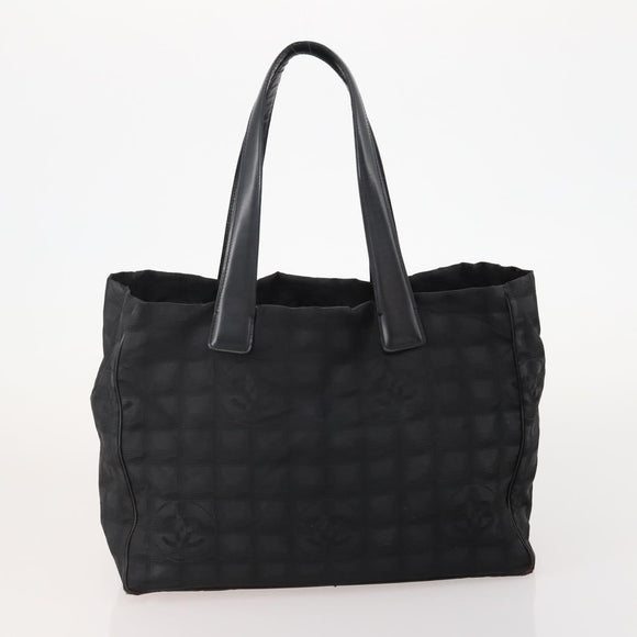 CHANEL New Travel Line Tote Bag Nylon 3 Set Black CC Auth ti3897