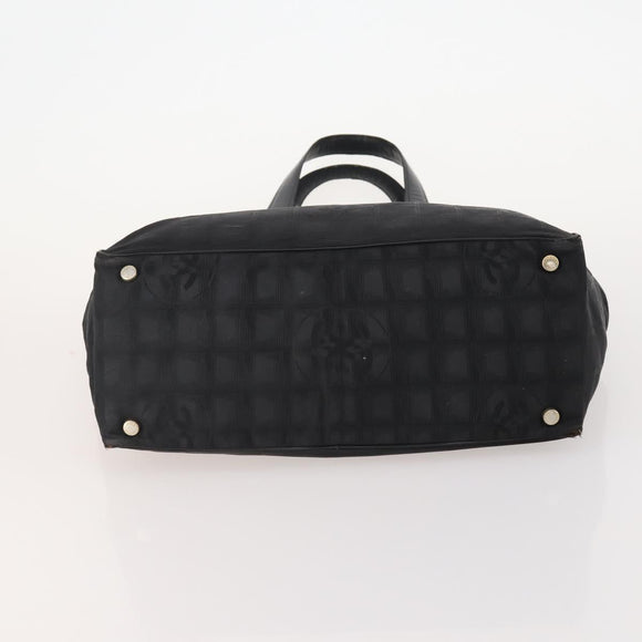 CHANEL New Travel Line Tote Bag Nylon 3 Set Black CC Auth ti3897