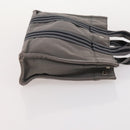 HERMES Tote Bag Canvas 4 Set Gray Black Auth ti3899-16