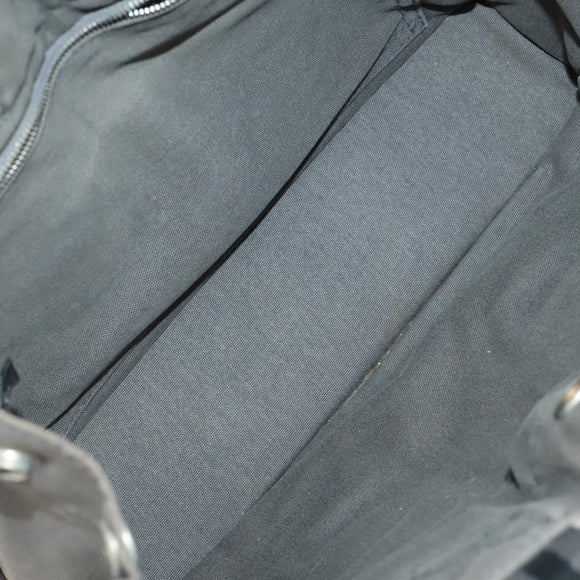 HERMES Tote Bag Canvas 4 Set Gray Black Auth ti3899