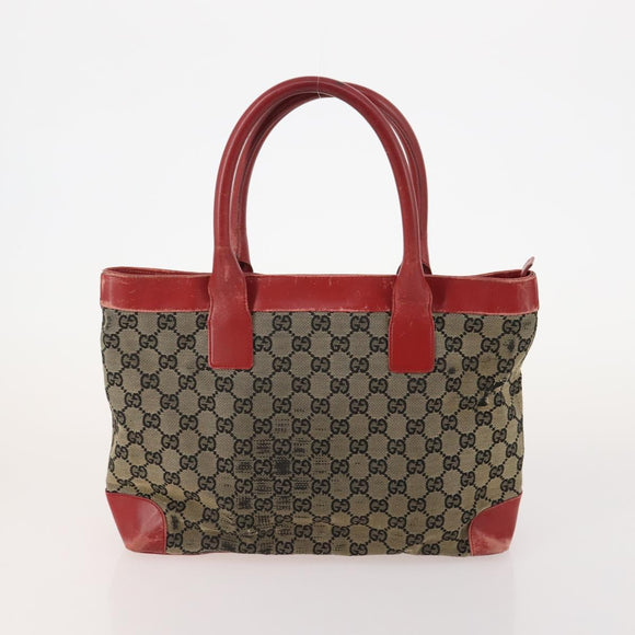 GUCCI GG Canvas Shoulder Bag Nylon 3 Set Beige Black Auth ti3900