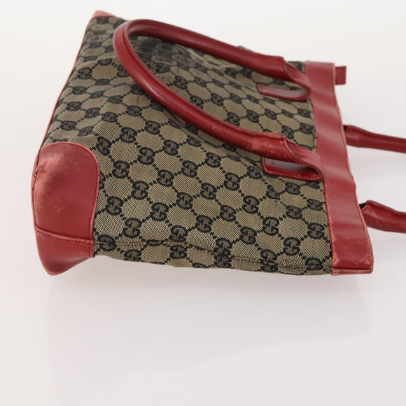 GUCCI GG Canvas Shoulder Bag Nylon 3 Set Beige Black Auth ti3900