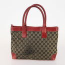 GUCCI GG Canvas Shoulder Bag Nylon 3 Set Beige Black Auth ti3900-9