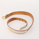 LOUIS VUITTON Belt Canvas Leather 2 Set Pink Beige LV Auth ti3901-10
