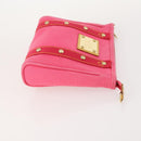 LOUIS VUITTON Belt Canvas Leather 2 Set Pink Beige LV Auth ti3901-4