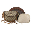 GUCCI GG Supreme Shoulder Bag PVC 3 Set Beige Brown Auth ti3903-1